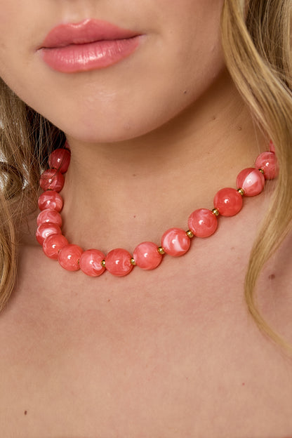 Acrylic Bead Necklaces Beads Casual Daily Simple Series Women Jewelry-13.5mm