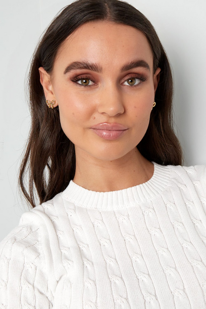 Fiocco – Stainless Steel Strikknoop Oorbellen